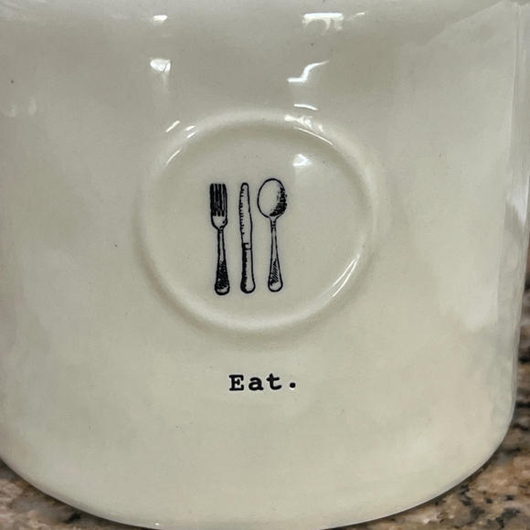 Rae Dunn “Eat.” Ceramic Canister 7” Kitchen Jar Artisan Collection by Magenta - Picture 9 of 9